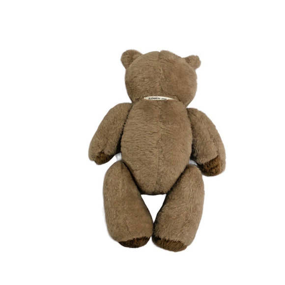 Large Vintage Jointed Teddy Bear Super Soft Brown Tag Says Elizabeth Jane 1986 - Picture 7 of 7